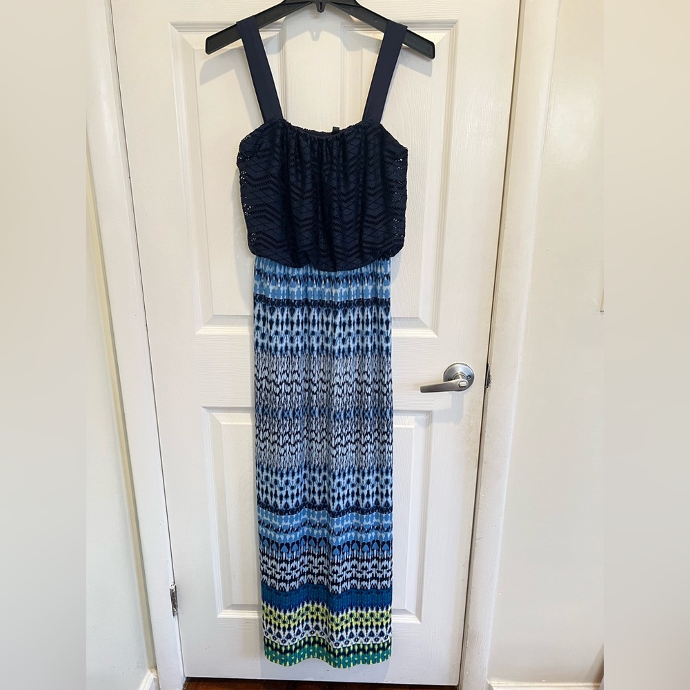 Trixxi Blue Boho Maxi Dress
